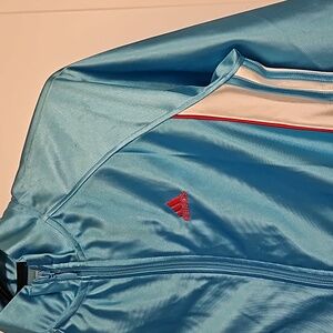 Adidas vintage retro bright blue track suit jacket L